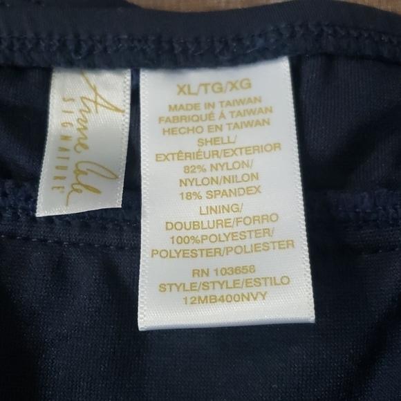 Anne Cole navy blue skirted swim bottom NWT - Picture 8 of 11